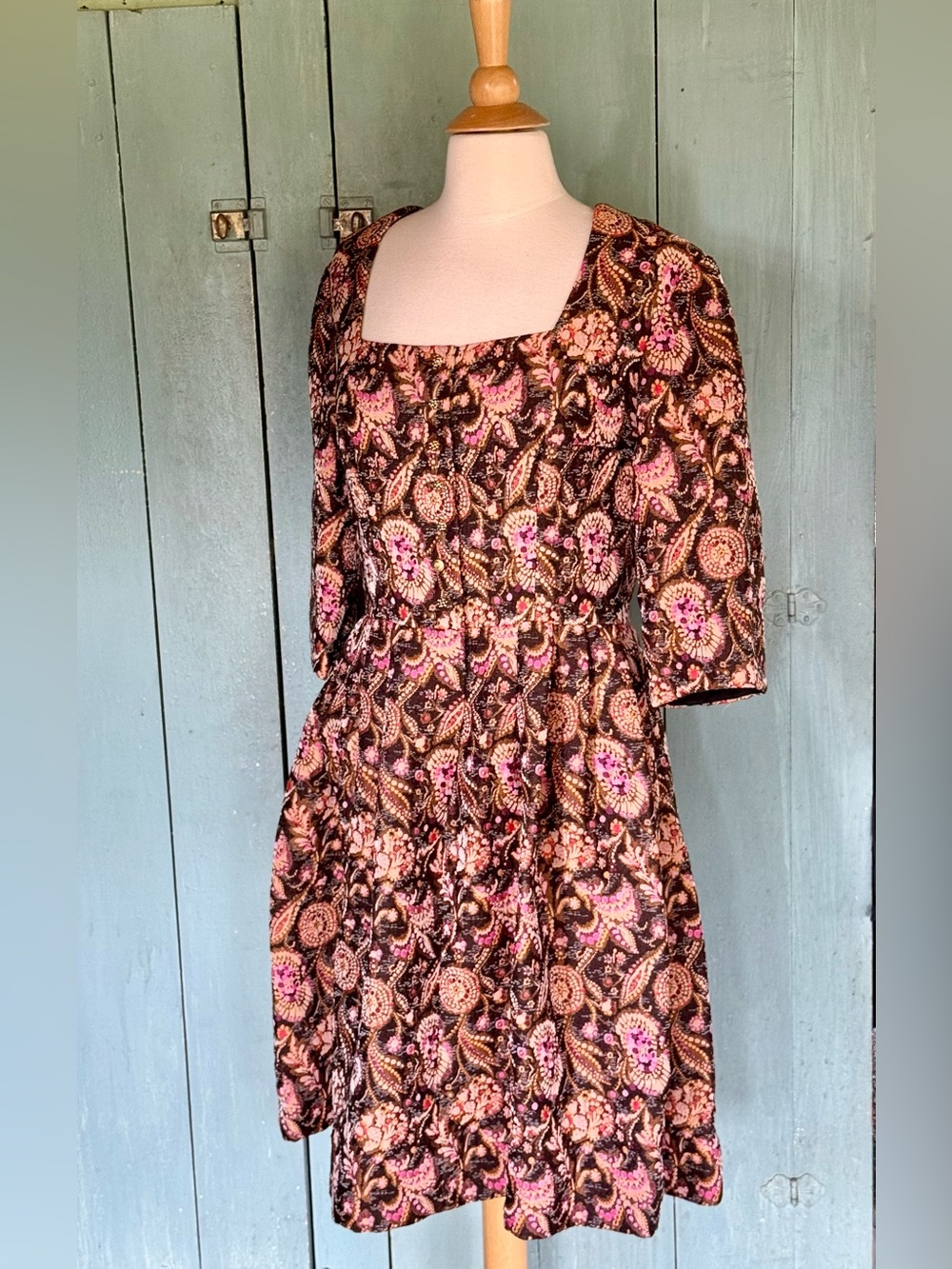 VTG Original Berchtesgaden Diefrich Modell-Dirndl Dress Colorful Tapestry ~M+